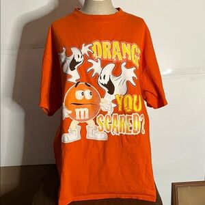 😄M&M’s Orange You Scared ? Tshirt XL